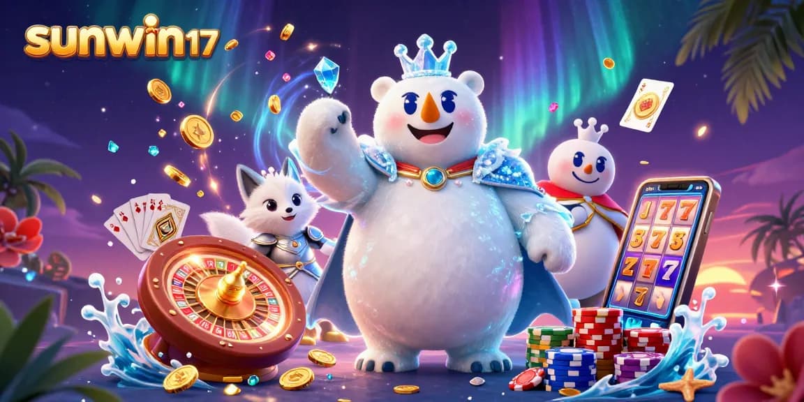 Experience thrilling gameplay action at sunwin17 with 3D characters in a vibrant casino scene.