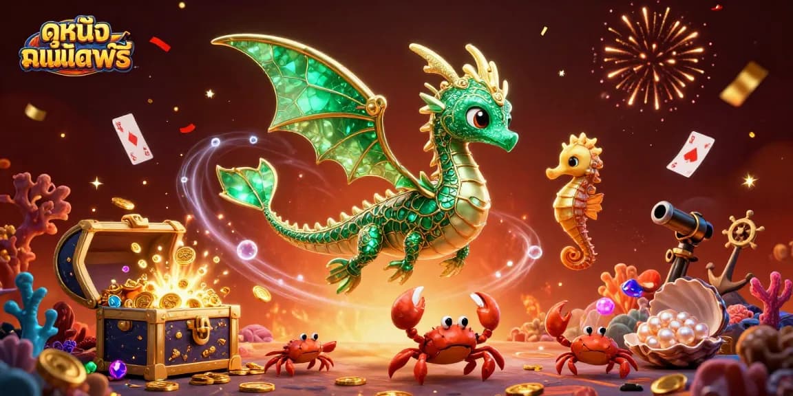 Experience ดูหนังออนไลน์ฟรี with vibrant underwater treasure scenes and dynamic casino elements.