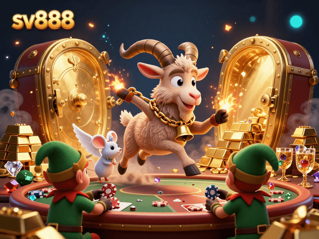 Engage with sv888's thrilling holiday-horror casino experience featuring Krampus the goat and gremlins!