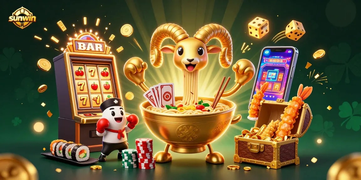 Engage with sunwin's thrilling casino experience featuring vibrant 3D characters and jackpot elements.