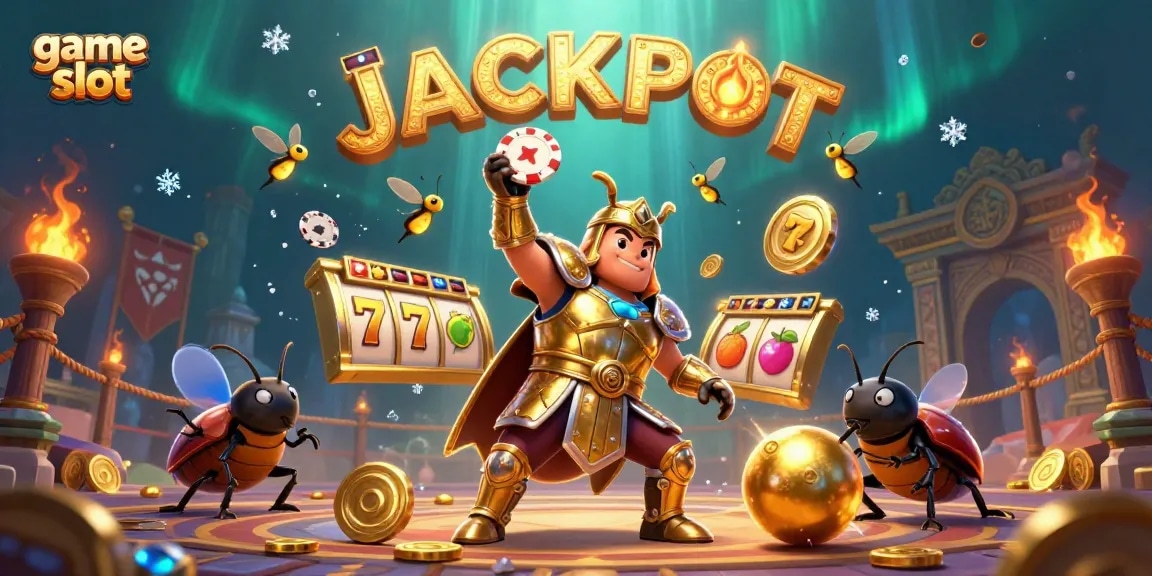 Engage in thrilling game slot action alongside the heroic beetle and lucky symbols.