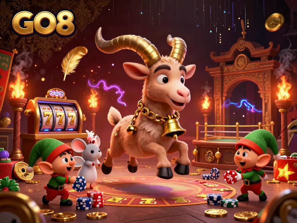 Engage in thrilling gaming at GO8's unique holiday-horror casino featuring mischievous characters.