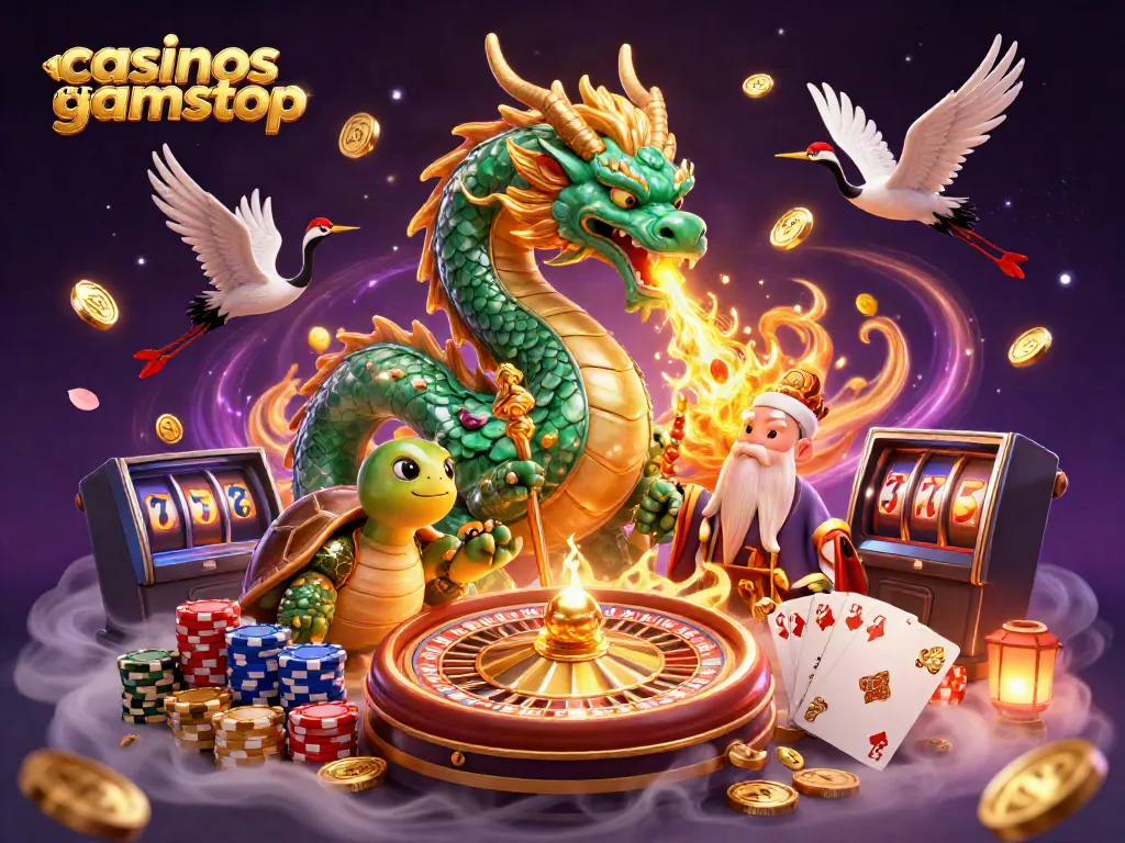 Experience excitement at casinos not on gamstop with a vibrant scene of winning elements and magical creatures.