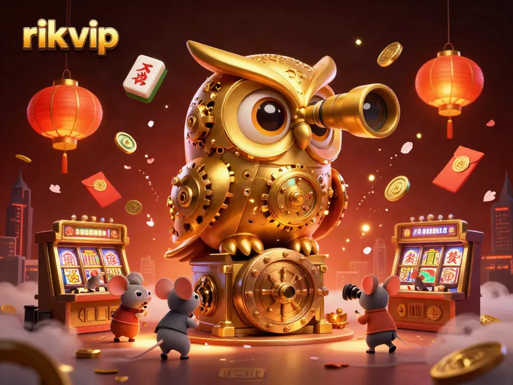 Experience excitement with rik vip's thrilling casino atmosphere showcased in a vibrant illustration