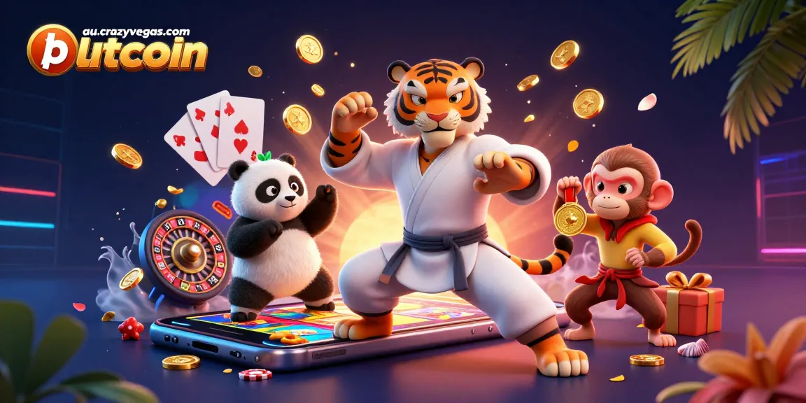 Experience thrilling action at au.crazyvegas.com bitcoin casinos with vibrant gaming excitement and characters.