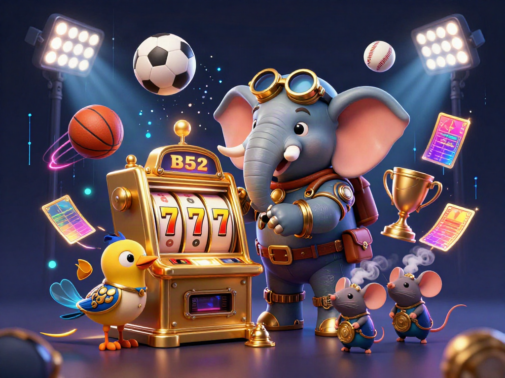 Experience B52's thrilling slots with a steampunk engineer amidst neon-lined gameplay elements.