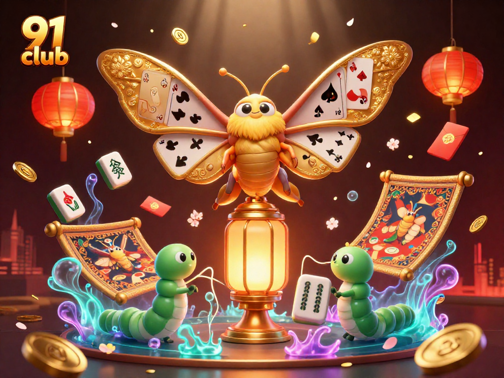 Engage with 91 club in vibrant casino scenes filled with colorful game elements and dynamic characters.
