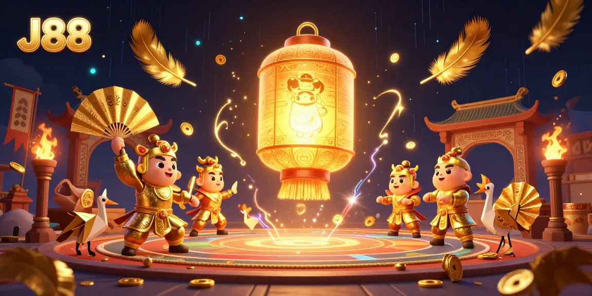 Experience thrilling games at J88's vibrant casino with golden lantern spirit and exciting elements.
