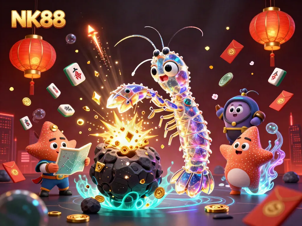 Engage with NK88's thrilling gaming adventure featuring vibrant characters and dynamic casino elements.