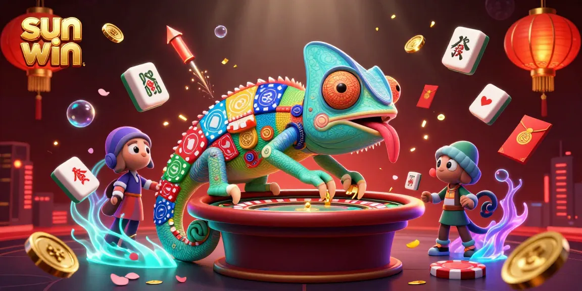 Experience the thrill of sun win casino with colorful chameleon and dynamic gaming elements.